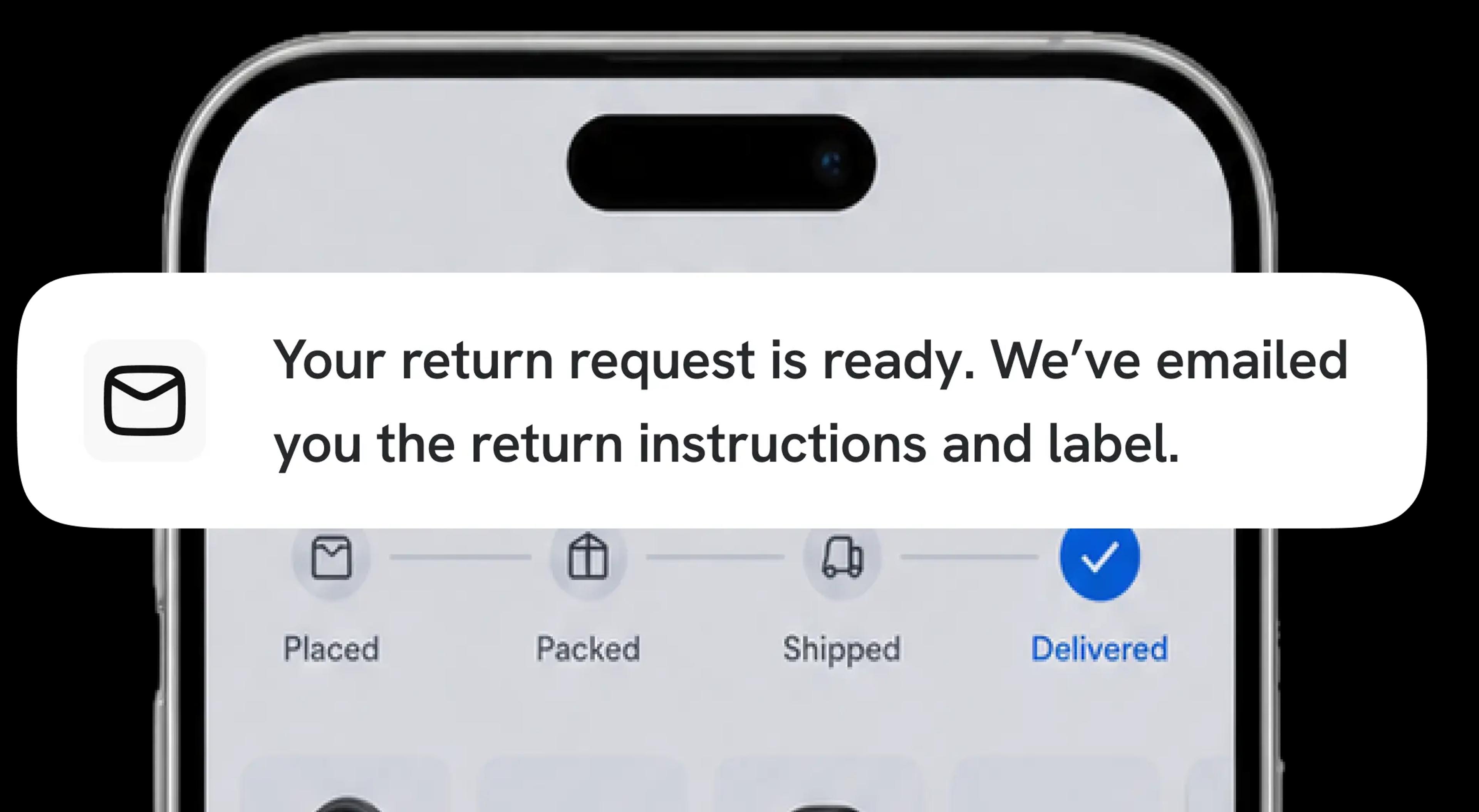 Return tracking on the GrayPorter app